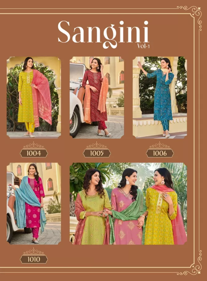 Sangini By Diya Trends Straight Cut Rayon Printed Kurti With Bottom Dupatta Wholesale Shop In Surat